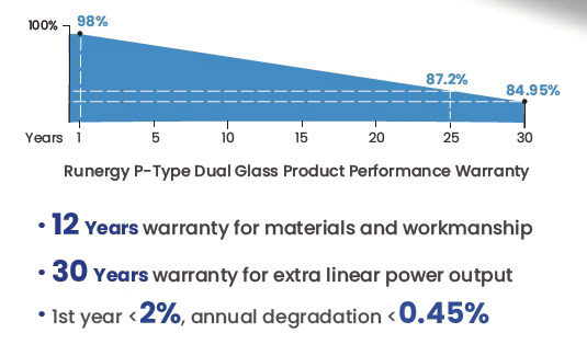 Bifaziale Solarmodule 630Wp Runergy DH156N8 Doppelglas 1